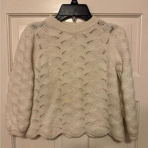 Zara Elegant White Girl’s size 4-5 Sweater